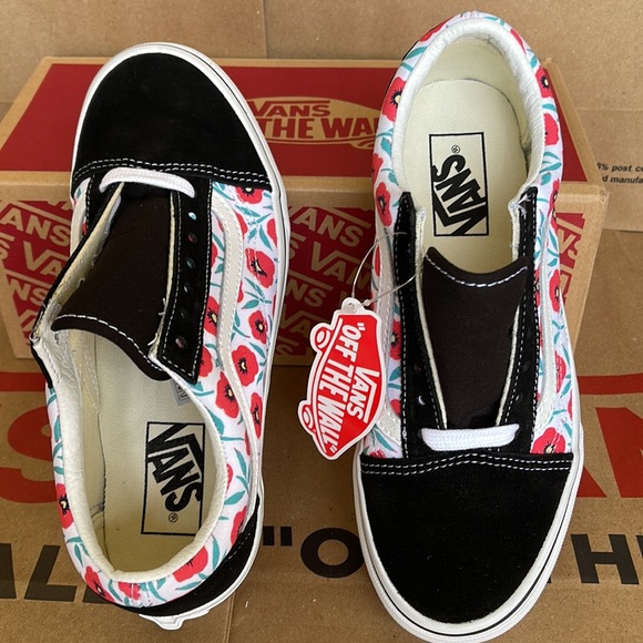 Vans Old Skool Flowers Black/True White WMNS - Picture 13 of 16